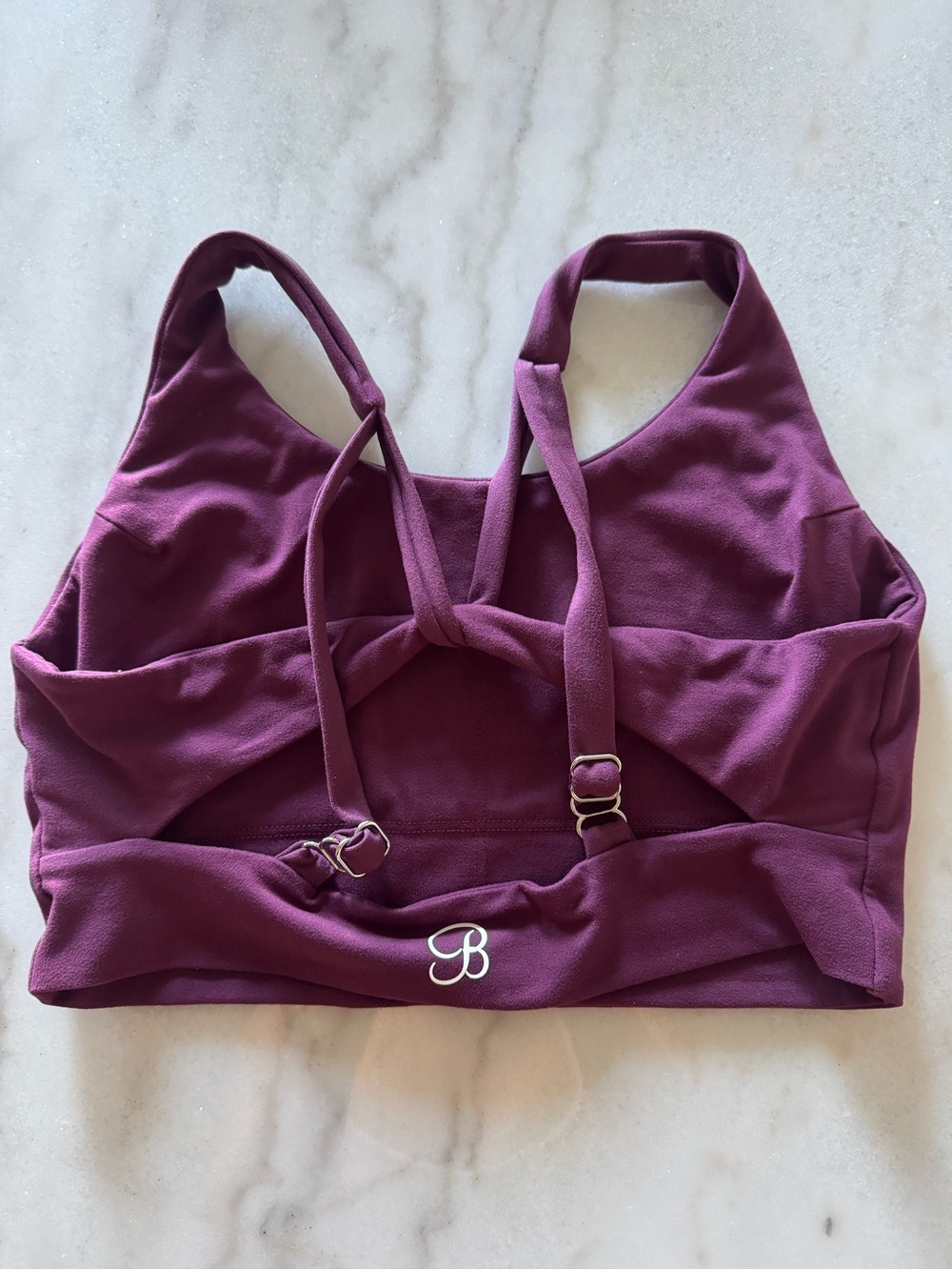 Bombshell Sportswear Plum Racerback Sports Bra - Picture 2 of 2